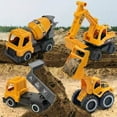 thumbnail image 4 of Gqtwoy 4-Piece Children's Engineering Vehicle Set, Excavator, Bulldozer, Dump Truck, Mixer Truck Toy, Sandpit Play, Role-Playing Vehicle for Kids, Beach and Yard Fun, 3+ Age, 4 of 6