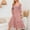 Pink, variant on Njoeus Women's Casual Long Sleeve Wide Neck Fall Dress Boho Floral Smocked High Waist Flowy A Line Midi Long Dresses