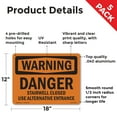 thumbnail image 2 of Danger Stairwell Closed Use Alternative Entrance OSHA WARNING Aluminum Sign 18 Inch x 12 Inch - 5 Pack, 2 of 8