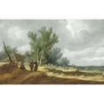 thumbnail image 2 of Pieter de Neyn 14x11 Gold Ornate Wood Frame and Double Matted Museum Art Print Titled - Dune Landscape (1631), 2 of 4