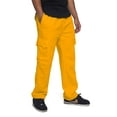 thumbnail image 5 of Victorious Men's Heavyweight Fleece Relaxed Lounge Cargo Sweatpants - Neon Yellow - Small, 5 of 6