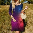 Dress Casual Oversized Pattern Stylish Quarter Three Woman Dresses