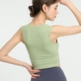 thumbnail image 3 of Sujetador deportivo sin mangas para mujer, sujetador incorporado acolchado suave, palangre, Yoga, entrenamiento para correr, 3 of 6
