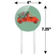 thumbnail image 2 of Acrylic Old Timey Christmas Red Truck and Tree Cake Topper Party Decoration for Wedding Anniversary Birthday Graduation, 2 of 7