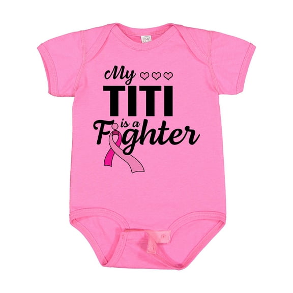 Inktastic Breast Cancer Awareness My Titi is a Fighter Boys or Girls Baby Bodysuit