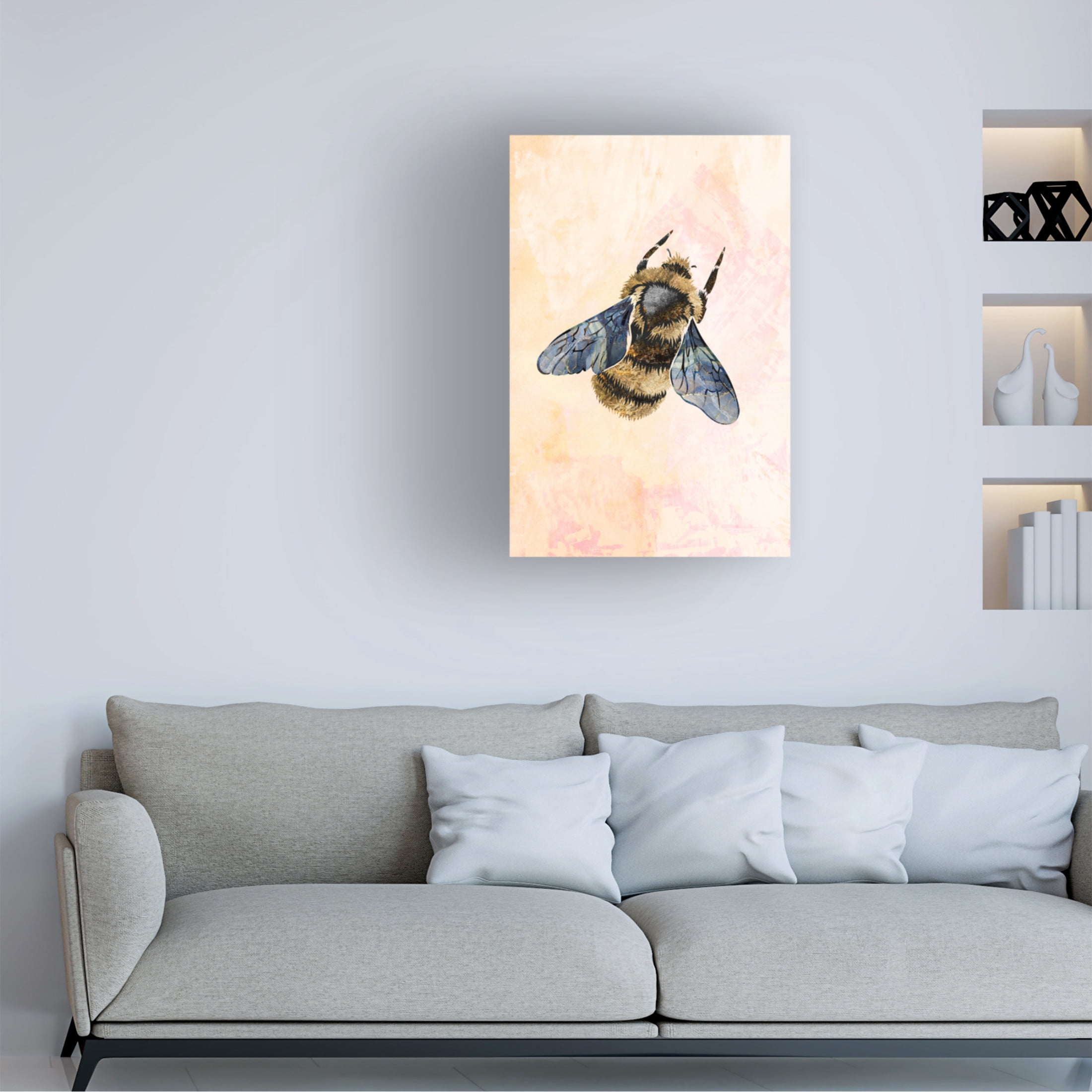 Trademark Fine Art Sarah Manovski Rustic bee Canvas Wall Art