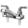 thumbnail image 2 of Bathroom Sink Faucet Hot and Cold Mixer Tap, 4inch Centerset 2 Handle Suit for 2 & 3 Mounting Holes, Double Handles Basin Sink Faucet, Plastic, Chrome, 2 of 8
