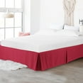 thumbnail image 5 of Unique Bargains 16" Drop Pleated Brushed Bed Skirt Full Burgundy, 5 of 7