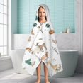 thumbnail image 6 of White Christmas Forest Animal Pattern Hooded Bath Towel，60"x35" for Ages 3 To 12 Kids, Quick Dry Lightweight Soft Microfiber Hood Beach Towel Cover Up for Kids, 6 of 7