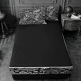 thumbnail image 4 of meiyoeat Monochrome Paisley Zipper Queen Comforter Set with Fitted Sheet and 2 Pillowcases,Bold Pattern Zipper Bedding Set For Adults,Black White,Black Reversible,4-Piece, 4 of 7