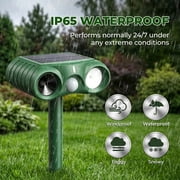 2 Pack Solar Cat Repellent for Gardens, Ultrasonic Animal Repeller with USB & Solar, Waterproof Cat Scarers for Gardens with Motion Sensor for Farm Squirrels Dogs Cats Foxes Birds