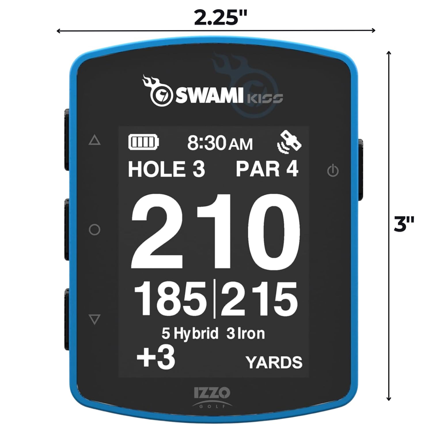 Izzo Swami KISS 2.0 Golf GPS Rangefinder with i-Caddie & Magnetic Cart Mount – 38,000+ Courses, Club Suggestions, Yardage to Green, Shot Tracking, Long Battery Life