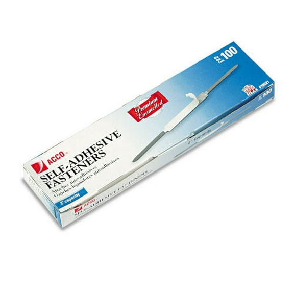 Self-Adhesive Paper Fasteners, 2" Capacity, 2.75" Center To Center, Brown, 100/box | Bundle of 2 Boxes
