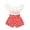 Red, variant on Sngxgn Toddler Girl's 2 Piece Outfits Short Sleeve Twist Tee with Flare Pants Cute Set(Red,86)