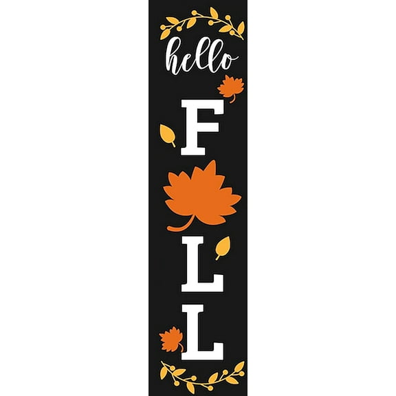 Hello Fall Sign Fall Porch Decor Wood Sign Farmhouse Welcome Sign Thanksgiving Decoration Entryway Decor 4"x16"