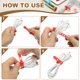 thumbnail image 5 of Uxcell 20Pcs Correas de Silicona para Cables, Correa de Cuerda Reutilizable con 3 Orificios, Ajustable, Multiusos para Cables de Hogar y Oficina, 5 of 7
