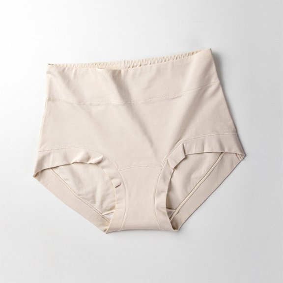 hoksml Women Panties High Waist Cotton Briefs Leg Opening Stretch Underwear for Daily Inner Wear