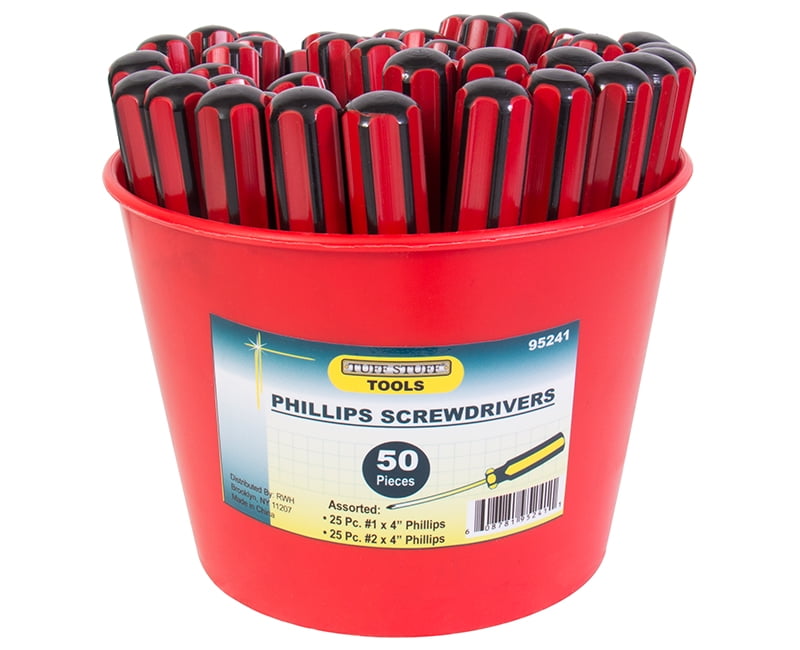 AA50P 50Piece Phillips Screwdriver Bucket Great Neck AA50P 50Piece Phillips Screwdriver Bucket Great Neck