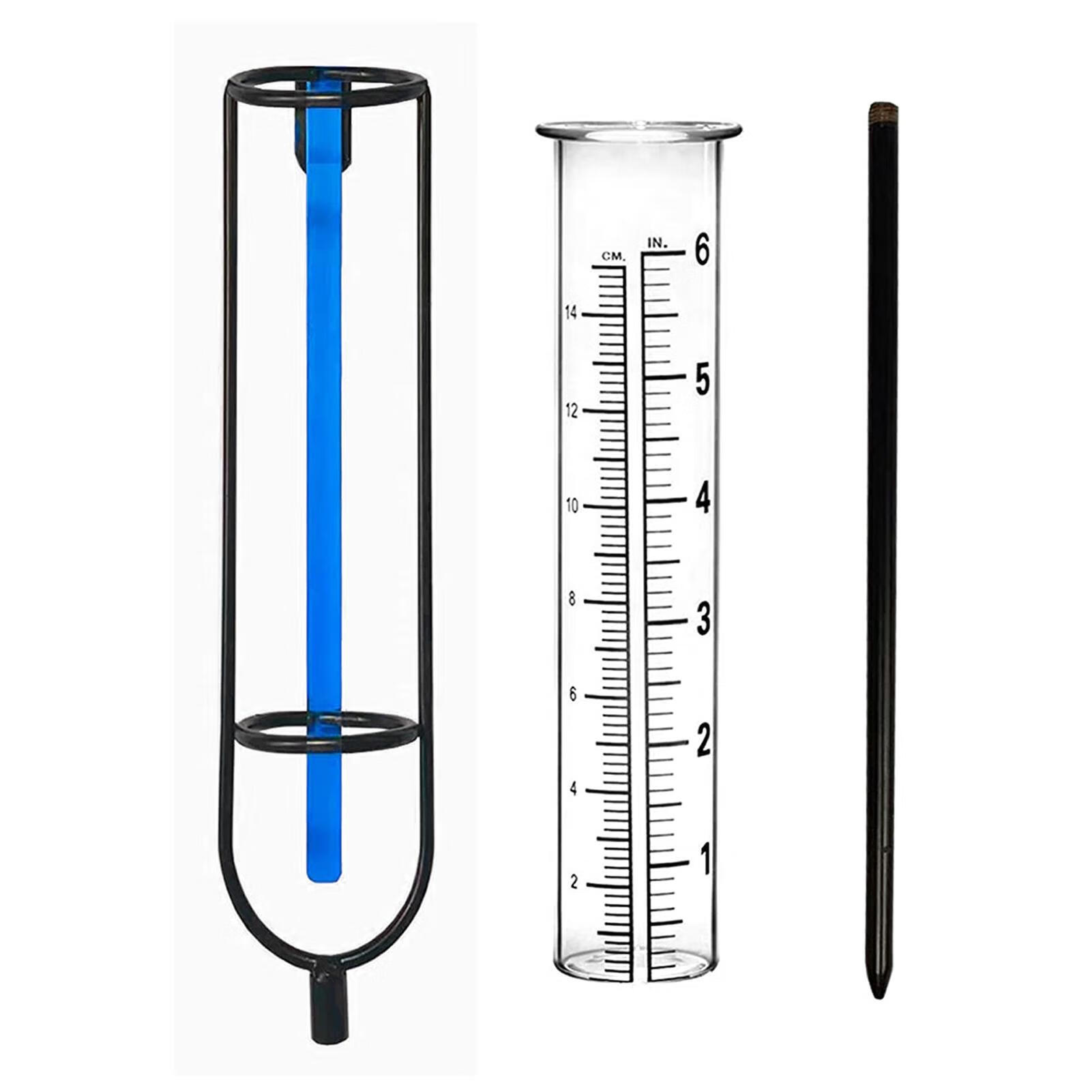 Outdoor Rain Gauge Detachable Rain Gauge with Metal Stake 7 Inch