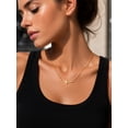 thumbnail image 4 of KeyStyle Cross Necklace for Women 14K Gold Plated Dainty Sidways Cross Pendant Choker Necklaces Simple Trendy Jewelry, 4 of 10