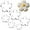 6Pcs Sliver, variant on 6-Piece Five-Petal Flower Cookie Cutters (4"-1") | Dishwasher Safe, Food-Grade Stainless Steel | Fondant/Baking Tools