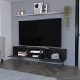 thumbnail image 3 of Dtwnek Wood TV Stand for 70+ Inch TV, Entertainment Center with 2 Shelf and 2 Cabinets, TV Cabinet for Living Room, 3 of 7