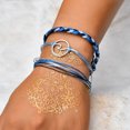 thumbnail image 3 of Baohd 1 Set String Bracelet Delicate Braided Craft Wristband Retro Wave Themed Hands Rope Fashion Accessory for Dress Decor Gift Using, 3 of 6