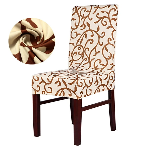 Chair Seat Cover 1pc Soft Spandex Chair Cover Fit Stretch Short Dining Room Chair Covers With Printed Pattern Banquet Chair Seat Protector Slipcover For Hone Party