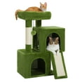 thumbnail image 5 of PAWZ Road 30" Cat Tree Condo with Sisal Scratcing Post Tower Ramp for Indoor Cats,Green, 5 of 10