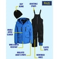thumbnail image 3 of iXtreme Boys Snowsuit Set - 2 Piece Insulated Ski Jacket and Snow Pants Overall Bibs for Boys (4-18), 3 of 7