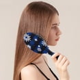 thumbnail image 2 of Blue Christmas Snowflake Pattern Hair Brush,Girls Detangling Hair Brush,Glide Through Tangles with Ease for Wet & Dry Hair,8.8"X2.8", 2 of 7