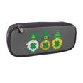 thumbnail image 2 of Lsque Spring St Patrick’S Day Irish Gnomes Printed Big Capacity PU Leather Pencil Case Large Pencil Pouch Stationery Pen Bag Pencil Holder for Teen, 2 of 6