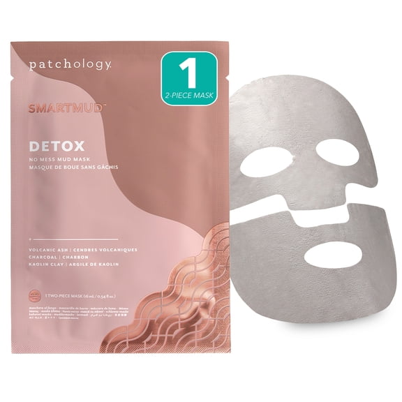 Patchology Smartmud Detox No Mess Mud Face Mask for Beauty Skincare, 0.54 oz