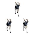 thumbnail image 2 of relayinert Figurines de Cerf Springbok Antilope Exquise Miniatures Collection à Partir de 3 Ans Noir 3Set, 2 of 6
