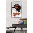 thumbnail image 2 of MLB Baltimore Orioles - Drip Helmet 22 Wall Poster, 22.375" x 34" Framed, 2 of 5
