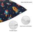 thumbnail image 3 of Fuzoiu Spaceships and Stars Print Square Pillow Cover,Hidden Zipper Design,Luxury Square Pillow Case, Throw Pillow,Couch Cushion-22"x22", 3 of 7