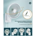 thumbnail image 2 of Compact Wall Mounted Fan, Oscillating Quiet Air Circulator With Remote Control, Timer Setting Multiple Speeds For Bedroom Office Garage Rv Camping Spaces Saving Design, 2 of 5