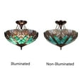 thumbnail image 5 of Chloe Lighting Liaison Victorian 2-Light Glass Semi Flush Mount Light in Green, 5 of 7