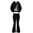 thumbnail image 5 of Krdevn Girls Christmas Outfit 2 Piece Long Sleeve Crew Neck Sweatshirt and Flared Bell Bottom Pants Set Toddler Little Kids Holiday Casual Clothing, 5 of 5
