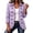 1Purple, variant on Women's Lapel Floral Embroidery Ruffled Double Button Front Jacket Long Sleeve Slim Outerwear for Daily Casual Wear