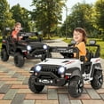 thumbnail image 2 of Costway 12V Kids Ride On Truck with 2*12V Motors Spring Suspension & Remote Control White, 2 of 10