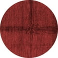 thumbnail image 1 of Ahgly Company Machine Washable Indoor Round Abstract Red Modern Area Rugs, 8' Round, 1 of 4