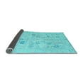 thumbnail image 2 of Ahgly Company Indoor Square Oriental Light Blue Traditional Area Rugs, 7' Square, 2 of 4