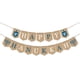 thumbnail image 1 of KAKOWELY Banderines con letras de FELIZ HANUKKAH, decoración de arpillera, banderines rústicos, suministros para fiestas, 1 of 4