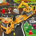 thumbnail image 3 of Canddidliike Construction Toys Truck Set for 3-7 Years Old, 108 PCS Take Apart Trailer Truck & Excavator Toy w/ Electric Drill, Gift for Kids, 3 of 9