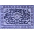 thumbnail image 1 of Ahgly Company Machine Washable Indoor Rectangle Medallion Blue Traditional Area Rugs, 2' x 4', 1 of 4