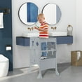 thumbnail image 4 of Costway Folding Kitchen Kids Step Ladder Stool Wooden Toddler Safety Tower Helper Gray, 4 of 10