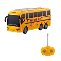 Tarmeek Remote Control Bus for 3  Years Old Kids,Four Way LED Simulation Bus Travel Bus Remote Control Bus Toy Car Model,Birthday Thanksgiving Christmas Gifts for 2 3 4 5 6   Year Old Boys Kids