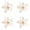 White*6, variant on Burgundy Velvet Christmas Poinsettia Ornaments,8.66 Inch Crystal Studded Artificial Poinsettia Flower Picks, Bendable Fold Florals For Xmas Tree & Wreath Craft Supplies 4 Pack