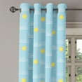 thumbnail image 3 of Ambesonne Pale Blue Grommet Curtain, Clouds and Sun, 50" x 54", Pale Blue Yellow, 3 of 6